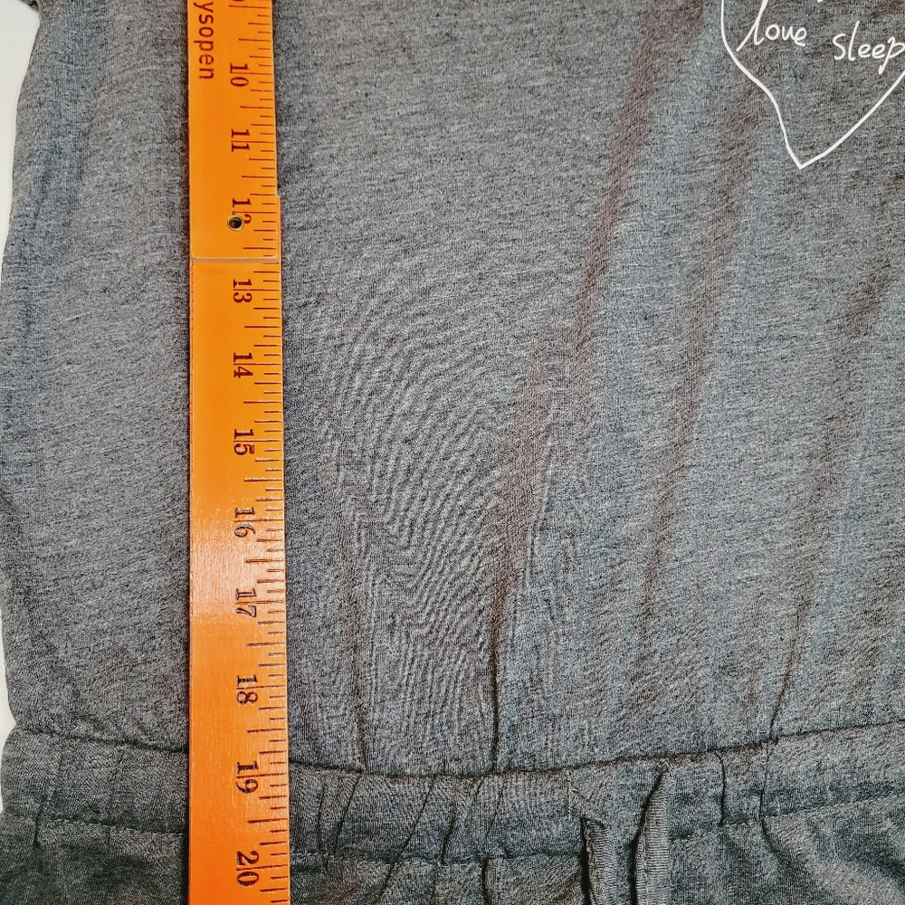 Joe Boxer Lounge Jumpsuit Women's Medium Gray Jogger Style Short Sleeve Casual - Picture 5 of 12